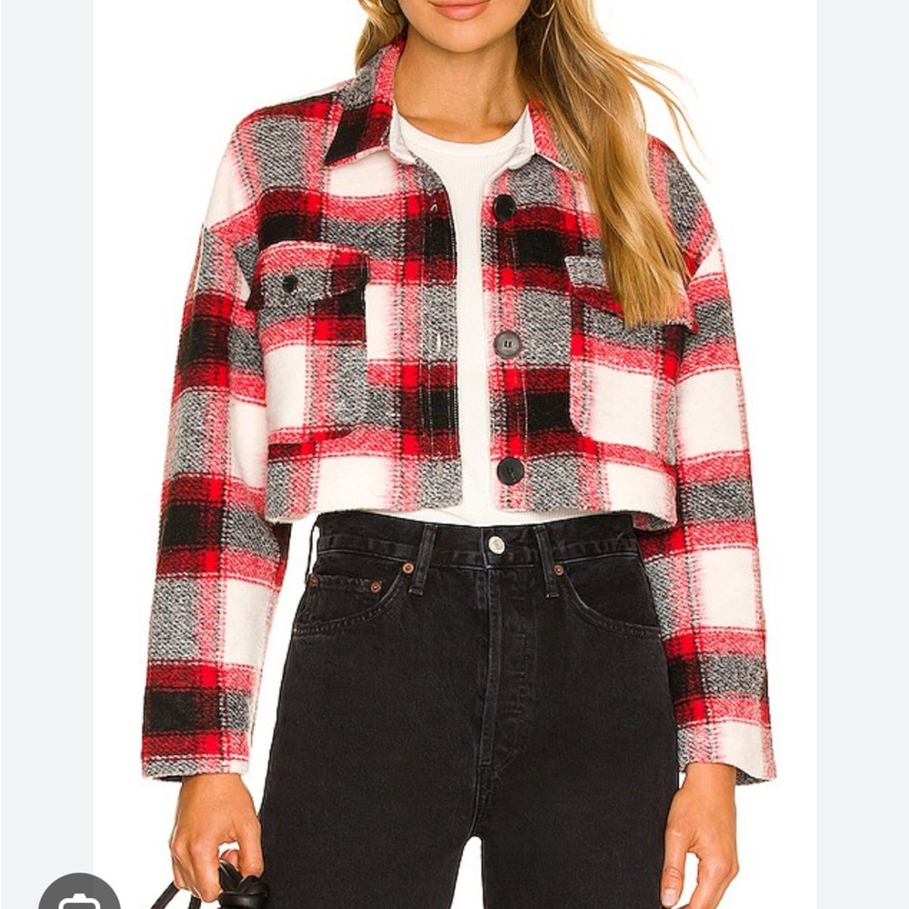 lovers and friends Roxy cropped plaid shirt jacket. NWT size medium.